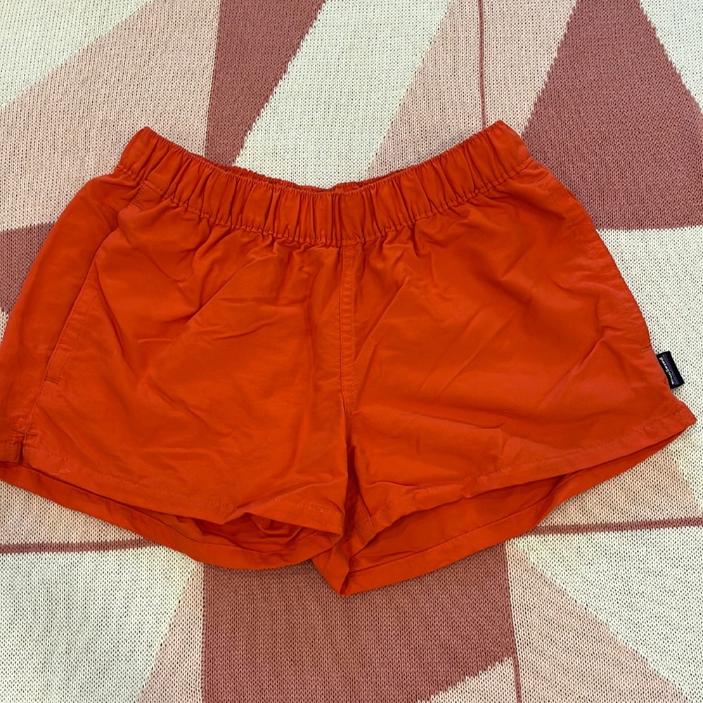 Patagonia Orange Active Shorts size 4